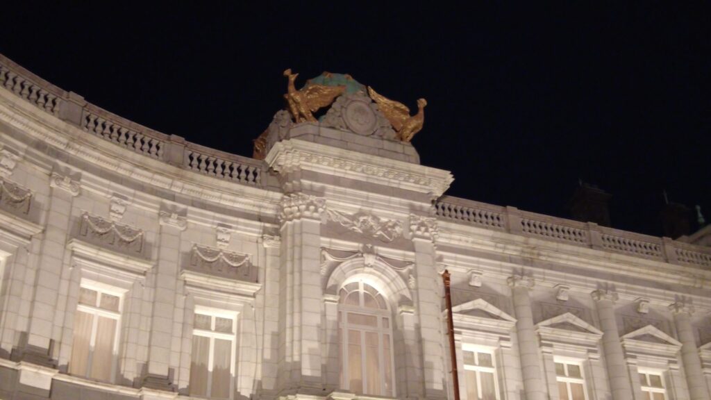 The celestial globe on the roof of the Akasaka Palace State Guest House